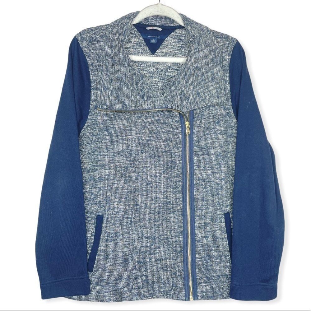 Tommy Hilfiger Navy‎ Sparkle zip up knit jacket